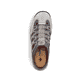 Graue Rieker Damen Clogs L0559-40 mit Gummizug sowie schockabsorbierender Sohle. Schuh von oben.