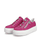 Rosane Rieker Damen Sneaker Low M1954-31 mit einem Reißverschluss. Schuhpaar seitlich schräg.