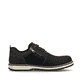 Schwarze Rieker Herren Schnürschuhe 38406-00 mit wasserabweisender TEX-Membran. Schuh von hinten.