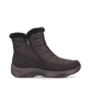 Dunkelbraune Rieker Damen Kurzstiefel M9670-25 mit wasserabweisender TEX-Membran. Schuh Innenseite.