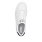 Weiße Rieker Herren Sneaker Low U1902-80 mit Schnürung sowie abriebfester Sohle. Schuh von oben.