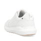 Weiße Rieker Herren Sneaker Low U1101-80 mit Schnürung sowie flexibler Sohle. Schuh von hinten.