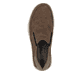 Braune Rieker Herren Slipper 16951-24 mit einem Gummizug sowie der Extraweite H. Schuh von oben.