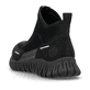 Pazifikblaue Rieker Damen Clogs M5090-14 mit ultra leichter und flexibler Sohle. Schuh Außenseite gespiegelt.