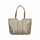 Rieker Damen Rucksack H1607-60 in Hellbeige aus Textil mit Reißverschluss. Rucksack getragen Knie.