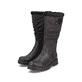 Braune Rieker Damen Hochschaftstiefel 73291-25 mit wasserabweisender TEX-Membran. Schuhpaar seitlich schräg.