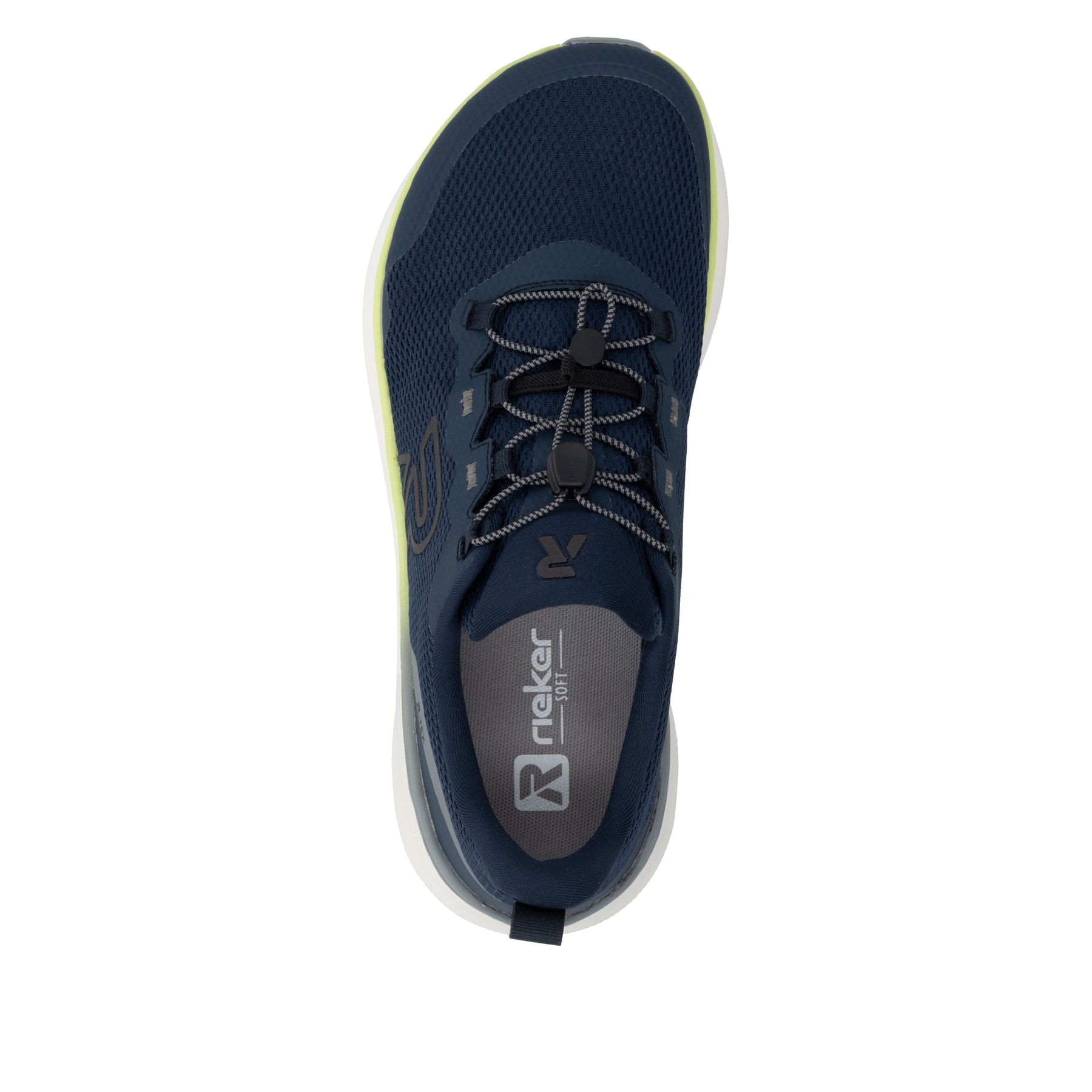 Blaue Rieker Sport Herren Sneaker Low U4300-14. Schuh von oben.