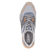 Blaue Rieker Herren Sneaker Low U1402-10 mit Schnürung sowie flexibler Sohle. Schuh von oben.