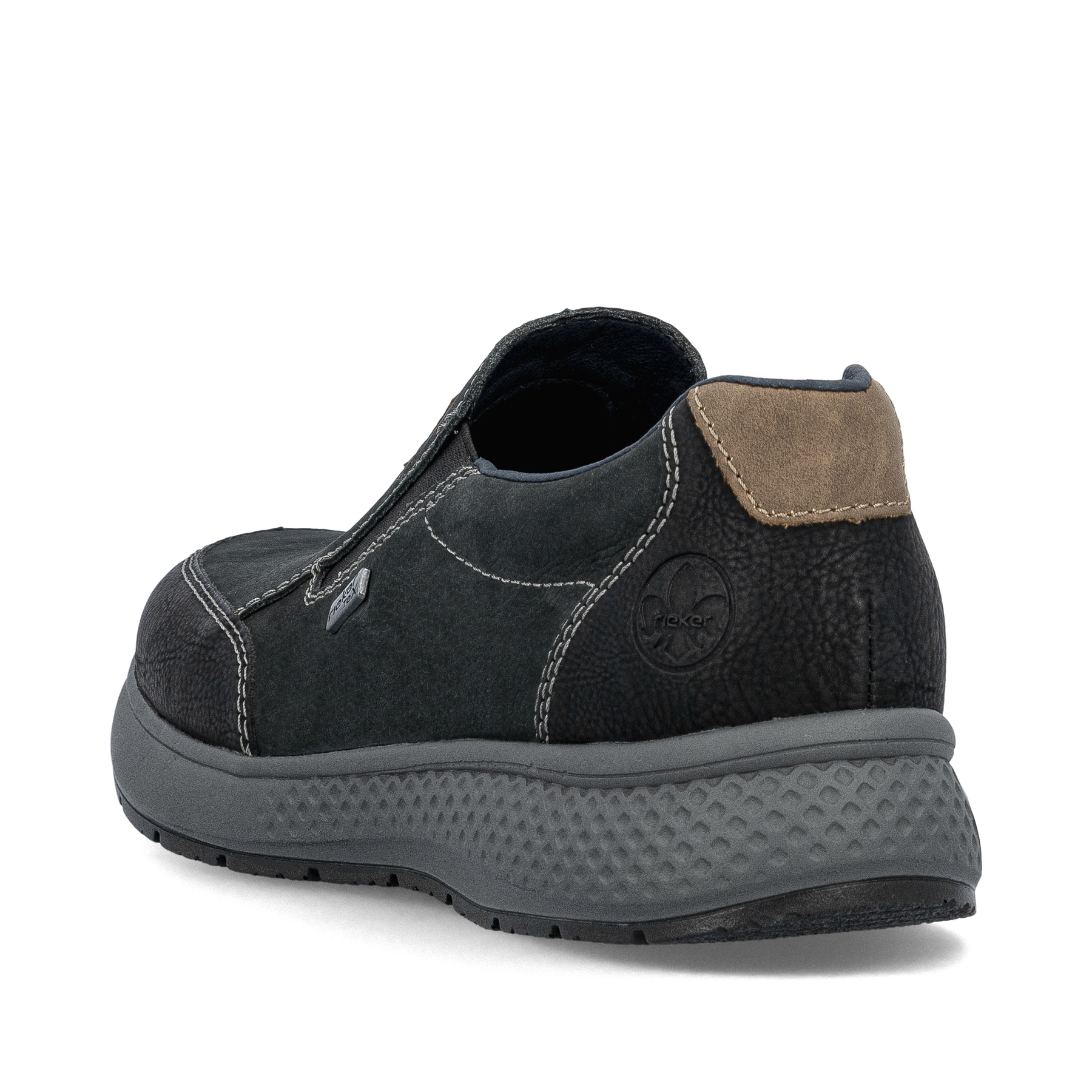 Blaugraue Rieker Herren Sneaker Low B7613-14 mit einer schockabsorbierenden Sohle. Schuh Innenseite