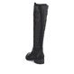 Schwarze Rieker Damen Hochschaftstiefel Z9591-01 aus Glattleder. Schuh von hinten.