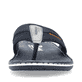 Marineblaue Rieker Herren Zehentrenner 21097-14 mit orangenen Ziernähten. Schuh von vorne.