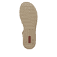 Grüne Rieker Keilsandaletten V0920-52 mit Schmuckelementen sowie einem Gummizug. Schuh Laufsohle.