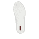 Weiße Rieker Damen Sneaker Low N0900-81 mit einem Reißverschluss. Schuh Laufsohle.