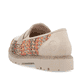 Mehrfarbige Rieker Damen Loafer 45562-90 mit einem Gummizug. Schuh von hinten.