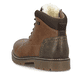 
Nougatbraune Rieker Herren Schnürstiefel 38810-25 mit einer robusten Profilsohle. Schuh von hinten