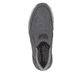 Graue Rieker Herren Slipper 11550-42 mit einem Gummizug sowie der Extraweite H. Schuh von oben.