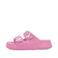 Rosane Rieker Damen Pantoletten P2180-34 mit Schnallen sowie ultraleichter Sohle. Schuh Außenseite.