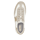 Weiße Rieker Herren Sneaker Low U2200-81 mit Schnürung sowie abriebfester Sohle. Schuh von oben.