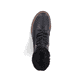 Königsblaue Rieker Damen Biker Boots 72621-14 mit Schnürung und Reißverschluss. Schuh Innenseite