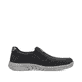 Schwarze Rieker Herren Slipper 03553-00 mit Elastikeinsatz sowie Extraweite H. Schuh Innenseite.