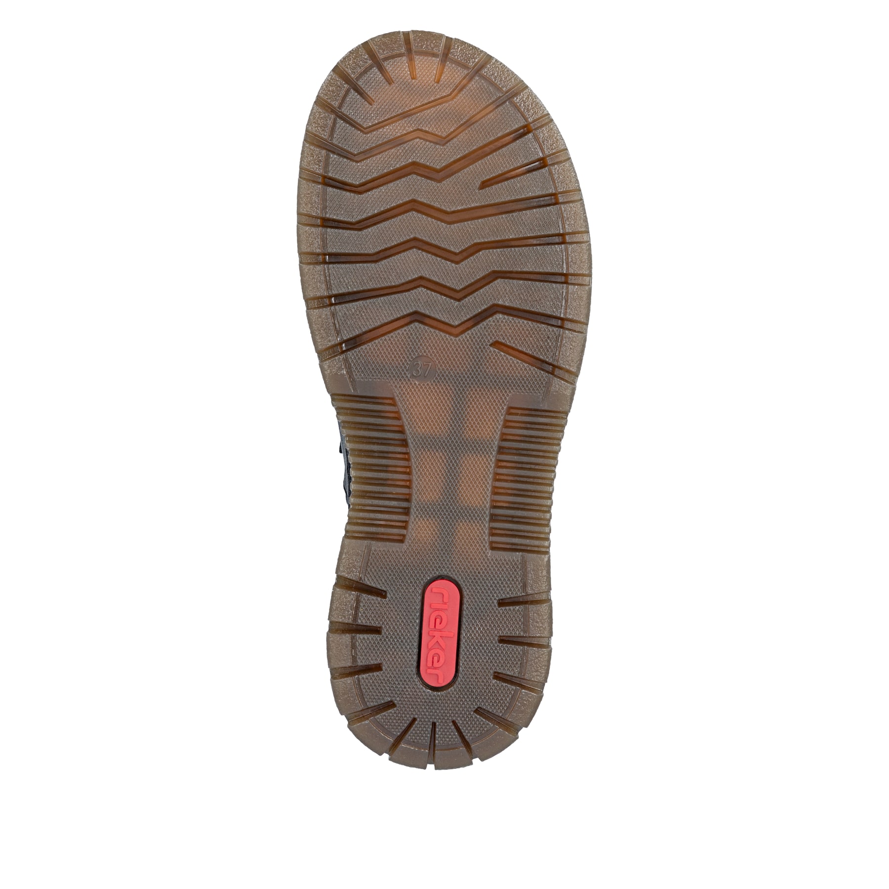 Schwarze Rieker Damen Schnürstiefel 53602-00 mit einem Reißverschluss. Schuh Laufsohle.