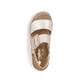 Beige Rieker Keilsandaletten 69260-60 mit trendiger Schnalle. Schuh von oben.
