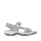 Blaue Rieker Damen Trekkingsandalen 68879-12 mit einem Klettverschluss. Schuh Innenseite.