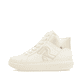Weiße Rieker Damen Sneaker Low W1202-82 mit ultra leichter und flexibler Sohle. Schuh Außenseite gespiegelt.