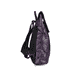 Rieker Rucksack H1391-30 in Lila mit stylischem Muster, mattem Finish und Reißverschluss. Linksseitig.