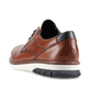 Kastanienbraune Rieker Herren Schnürschuhe 14402-24 mit der Komfortweite G 1/2. Schuh von hinten.