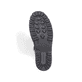 Graphitschwarze Rieker Damen Kurzstiefel 76061-00 mit Fellschaftrand. Schuh Laufsohle.
