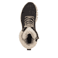 Dunkelbraun-beige Rieker Damen Schnürstiefel Z3901-25 mit dem Glacier Grip. Schuh von oben.