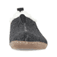 
Asphaltschwarze Rieker Damen Clogs 66350-00 sowie einer flexiblen und leichten Sohle. Schuh von vorne.