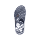 Blaue Rieker Herren Pantoletten 21999-14 mit der Extraweite H 1/2. Schuh von oben.