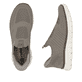 Beige Rieker Herren Slipper B6659-64 mit Ready2GO Slip-in Feature sowie Gummizug. Schuh von oben, liegend.