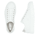 Weiße Rieker Damen Sneaker Low N59W1-80 mit einer Schnürung. Schuh von oben, liegend.