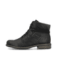 
Asphaltschwarze Rieker Damen Schnürstiefel 71222-01 mit Schnürung und Reißverschluss. Schuh Außenseite