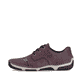 Brombeerfarbene Rieker Damen Schnürschuhe 55920-30 mit modernen Ziernähten. Schuh Außenseite.