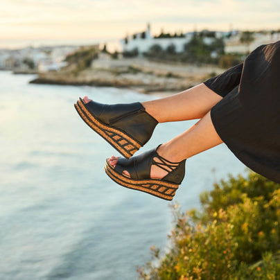 Rieker Femme Sandales compensées