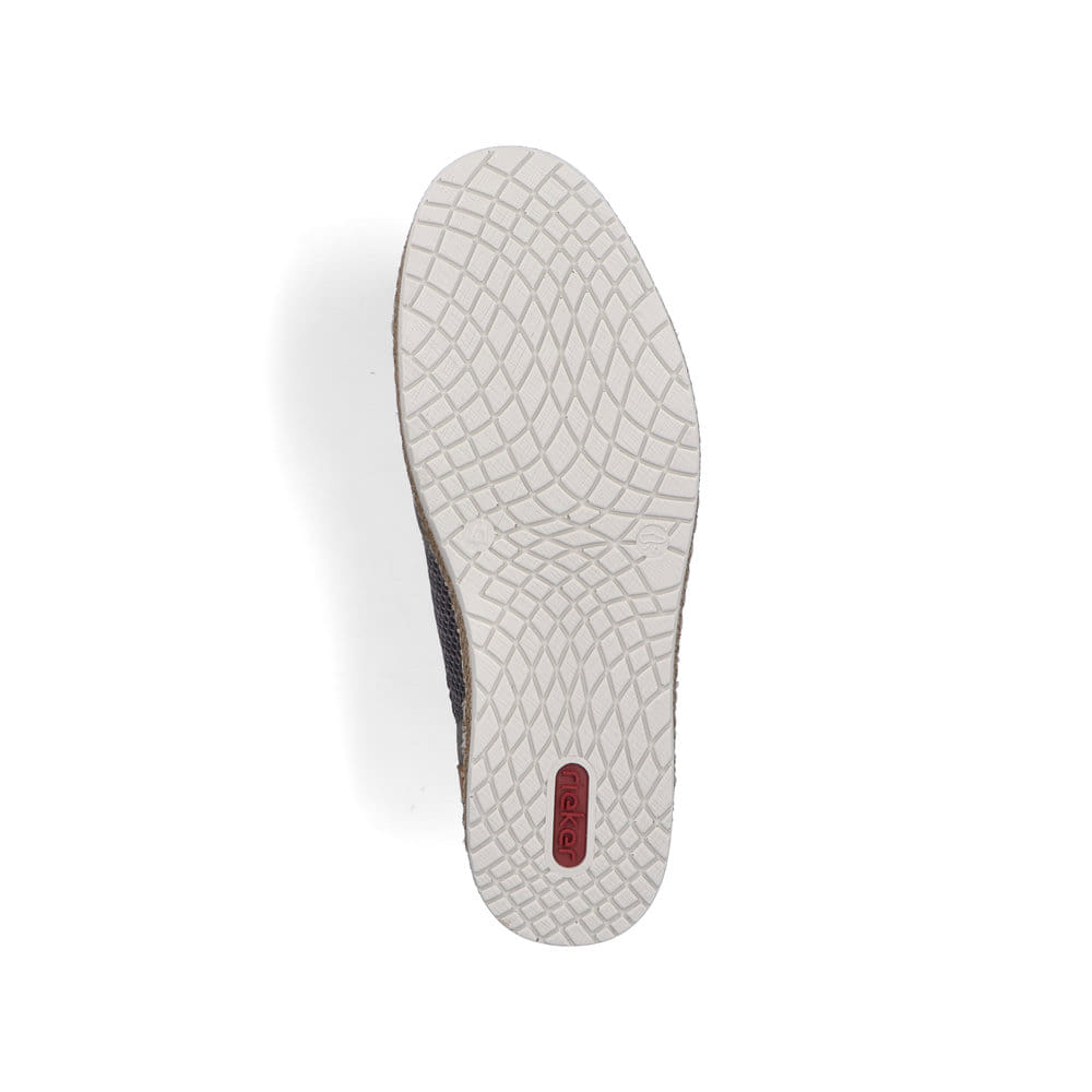 Chaussons Rieker gris pour homme B5252-45 avec bande élastique. Semelle extérieure de la chaussure.