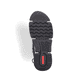 Dunkelgraue Rieker Damen Kurzstiefel 45990-45 mit einem Reißverschluss. Schuh Laufsohle.