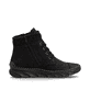 Schwarze Rieker Damen Schnürstiefel 55031-00 mit einem Reißverschluss. Schuh Innenseite.