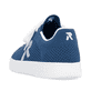 Blaue waschbare Rieker Herren Sneaker Low U1904-14 mit einer Schnürung. Schuh von hinten.