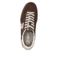 Baskets basses marron Rieker Sport pour femmes W4000-25. Chaussure vue de dessus.