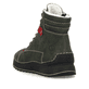 Graugrüne Rieker Damen Schnürstiefel 51545-54 mit Schnürung und Reißverschluss. Schuh von oben