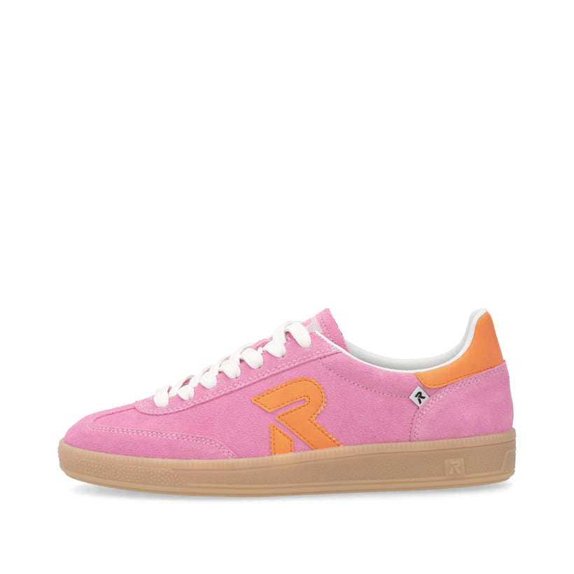 Rosane Rieker Damen Sneaker Low W2200-31 mit Schnürung sowie abriebfester Sohle. Schuh Außenseite.
