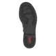 Blau-grüne Rieker Damen Schnürstiefel 71205-90 mit auffälligem Logo. Schuh Laufsohle.
