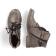 
Graugrüne Rieker Damen Schnürstiefel 77431-54 mit Schnürung und Reißverschluss. Schuhpaar von oben.