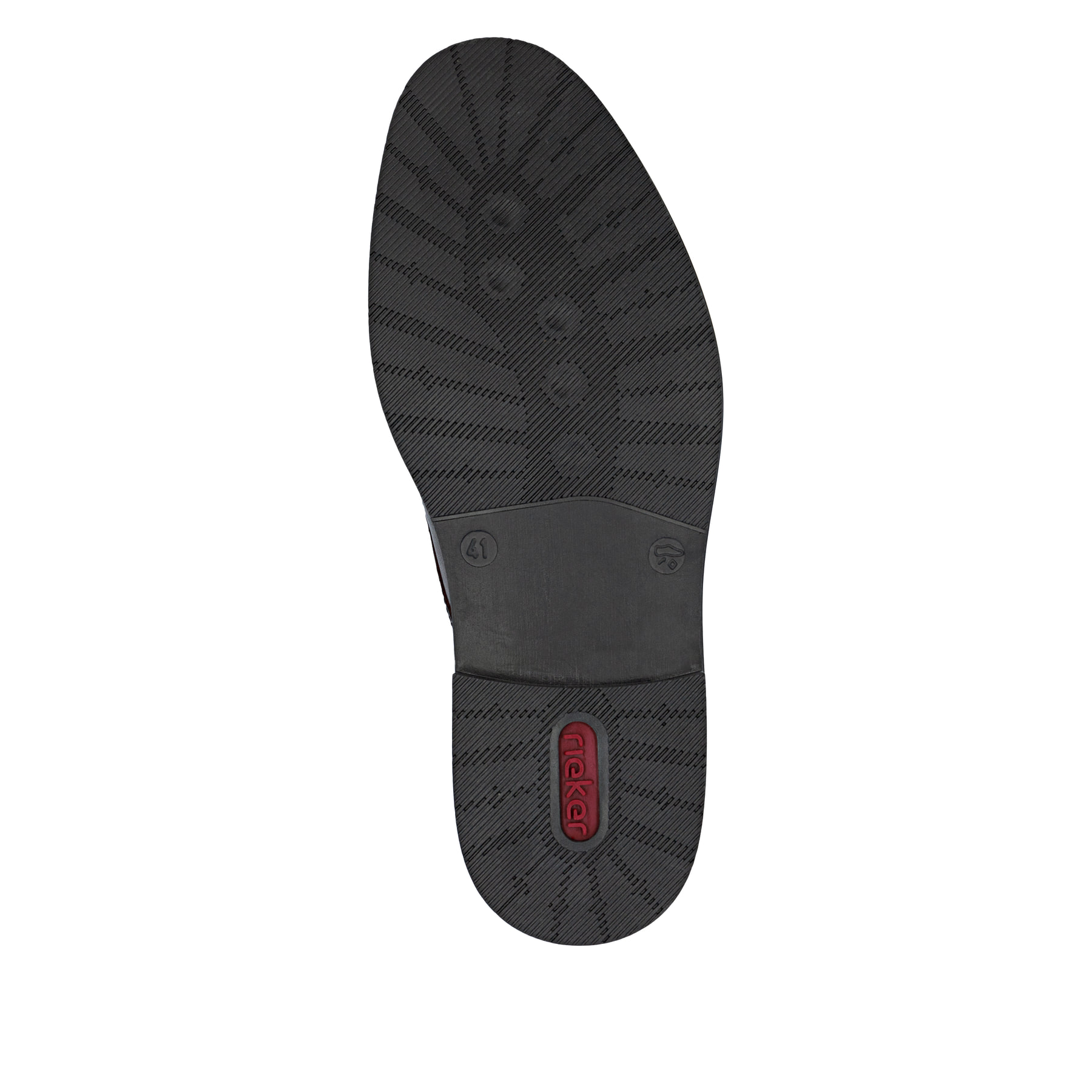 Chaussures à lacets Rieker marron pour homme 13523-25 en cuir lisse. Semelle extérieure de la chaussure.