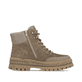 Bottes à lacets Rieker beiges pour femme W2176-64 avec semelle Fiber-Grip. Intérieur de la chaussure.